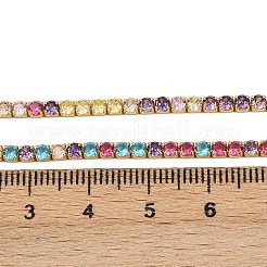 925 цепочка из стерлингового серебра с разноцветными кубическими цирконами STER-C016-02A-G01