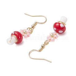 Ручной работы Lampwork болтающийся серьги&nbsp;EJEW-MZ00440