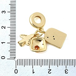 Латунные разноцветные эмалевые европейские подвески&nbsp;KK-Z150-08G