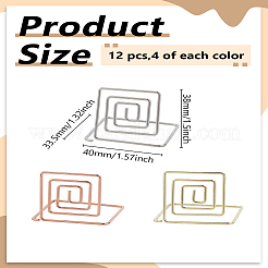 12 шт. двухцветные держатели для карточек из углеродистой стали&nbsp;AJEW-LP0010-24