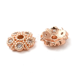 Tappo con perline in zirconi cubici in ottone con placcatura a cremagliera&nbsp;KK-K349-01RG