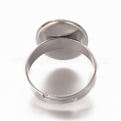 Componentes de anillos de dedo ajustables de acero inoxidable 304&nbsp;LS-STAS-WH0014-03A