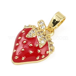 Латунные микропроволочные кубические циркониевые подвески из эмали&nbsp;KK-L231-20G