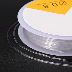 ラウンドクリスタル弾性ストレッチスレッド  ブレスレット用ジェムストーンジュエリービーズクラフト作り  透明  0.8mm  約6.5ヤード（6m）/ロール&nbsp;EW-Z001-D01-0.8mm
