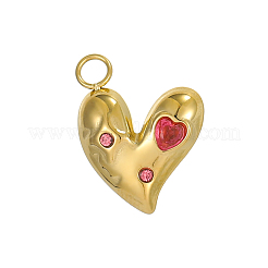 304 Edelstahl Micro Pave Zirkonia Charms&nbsp;CU-OY001-41G