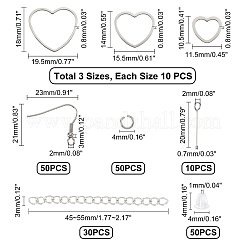 Kit per la creazione di orecchini a goccia con cuore fai da te&nbsp;DIY-UN0003-07