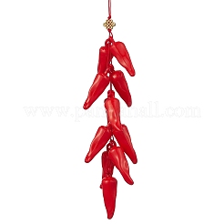 Подвесные украшения из акрила в виде перца HJEW-JM02545