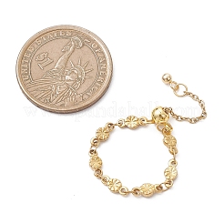 Регулируемые цепные кольца для пальцев из нержавеющей стали 304&nbsp;RJEW-JR00960-02