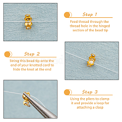 500 шт. латунные наконечники для бусин KK-DC0004-07