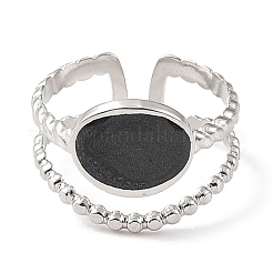 Кольца-манжеты из нержавеющей стали 304 с эмалью для женщин&nbsp;RJEW-F166-46P-01