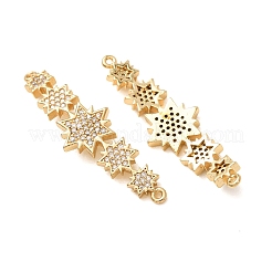 Verbindungsanhänger mit Mikropavé aus Messing mit durchsichtigen Zirkonia-Steinen&nbsp;CU-CBA4579-22G