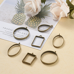 Сплав открытая задняя рамка большие подвески PALLOY-TA0001-26AB