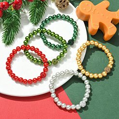 Эластичный браслет из стеклянных бусин&nbsp;BJEW-JB09682