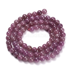 Натуральные рубиновые бисерные пряди G-L631-A01-6mm-A