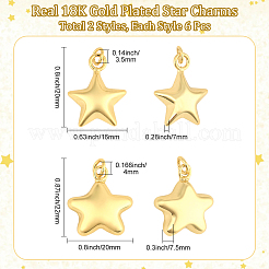 12шт 2 стиля латунные подвески&nbsp;KK-BBC0022-55