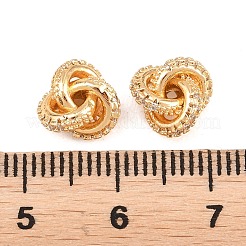 Breloques de zircone cubique clair pavés en laiton&nbsp;KK-L274-10G