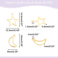80 шт. 2 подвески из нержавеющей стали 304&nbsp;STAS-UN0041-02