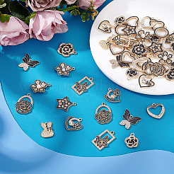 48шт 12 стиля подвески из сплава с эмалью FIND-ME0001-89