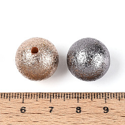 テクスチャ加工されたメッキ不透明アクリルビーズ  ラウンド  ミックスカラー  16mm  穴：2~2.5mm&nbsp;X-PACR-T019-02M