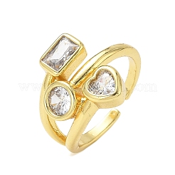Orecchini a cerchio aperti in ottone con pavé di zirconi cubici&nbsp;CU-CBAC7F3-01G