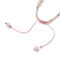 Bracciali di perline intrecciati con fili di nylon regolabili&nbsp;BJEW-JB05504-02