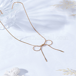 1 Stück Halsketten mit Schlangenkette und Bowknot-Anhänger aus 304 Edelstahl für Damen&nbsp;NJEW-LP0003-08
