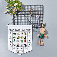 Настенная подвесная брошь из полиэстера на холсте для хранения ювелирных изделий DJEW-WH0077-04