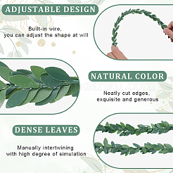1 шт. пластик и железная проволока имитация зеленого растения&nbsp;AJEW-SP0003-88