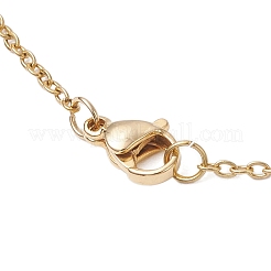 Подвеска в виде ромба из натурального радужного лунного камня и стеклянных бусин ручной работы из нержавеющей стали 304&nbsp;NJEW-MZ00124-02