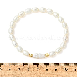 Natürliche barocke Keshi- und Süßwasserzuchtperlen-Stretcharmbänder für Damen&nbsp;BJEW-JB13993