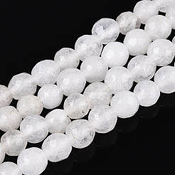 Gefärbt natürlichen weißen Jade Perlen Stränge&nbsp;G-T139-6mm-60-26