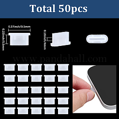50 шт. силиконовые мобильные заглушки от пыли&nbsp;AJEW-SC0031-64A