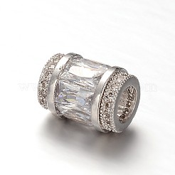 Колонка латунь микро проложить кубического циркония большое отверстие шарики европейца&nbsp;LS-ZIRC-M084-01