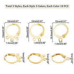 90 шт. 9-х стилевые латунные серьги с застежкой-молнией&nbsp;FIND-PH0006-61