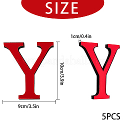 アクリル鏡ウォールステッカーデカール  EVAフォーム付き  アルファベット  文字.y  フォーム：100x90x10mm  100x90x1mm&nbsp;DIY-CN0001-13B-Y