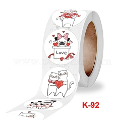 4 стиль круглые бумажные наклейки на тему дня святого валентина&nbsp;LS-VALE-PW0001-099