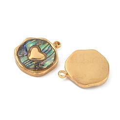 Подвески из натуральной ракушки пауа из нержавеющей стали 304&nbsp;X-STAS-F319-02B-G01