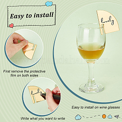 40 pieza de dijes de espejo acrílico para copas de vino&nbsp;AJEW-FG0003-01