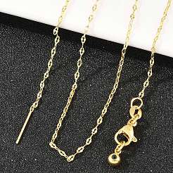 Регулируемая латунная цепочка-слайдер толщиной 1.5 мм для мужчин и женщин.&nbsp;NJEW-L012-10G