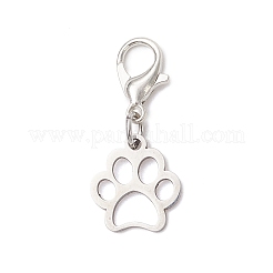Подвесные украшения в виде отпечатков лап из нержавеющей стали 304&nbsp;HJEW-JM03744