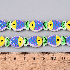 Окрашенные и нагретые стеклянные эмалевые бусины&nbsp;GLAA-T023-45A