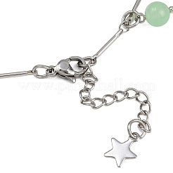 Браслеты на ногу из латунной цепочки с подвесками в виде луны&nbsp;AJEW-AN00732-03