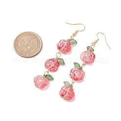 5 пара стеклянных серег с подвесками 5 цветов&nbsp;EJEW-JE05805