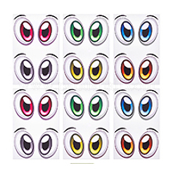 6 лист 3-х цветных бумажных наклеек&nbsp;STIC-PH0001-04