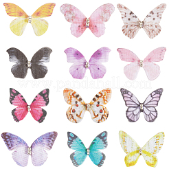 60 stücke 12 arten 3d gaze schmetterling ornament zubehör&nbsp;FIND-SP0020-64C