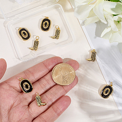 8 шт. 2 стиля латунных эмалевых подвесок&nbsp;KK-BBC0022-18