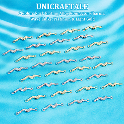 32 шт. 2-цветные подвески-соединители из сплава с покрытием стойки&nbsp;FIND-UN0001-98