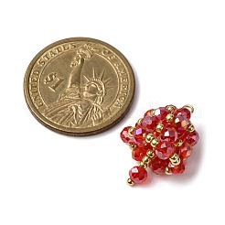 Граненые гальванические стеклянные подвески PALLOY-MZ00808-01