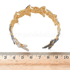 Браслеты-манжеты из нержавеющей стали 304 с эмалью для женщин&nbsp;LS-BJEW-F518-05G