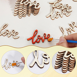 100 шт. необработанных деревянных вырезов WOOD-SP0001-49